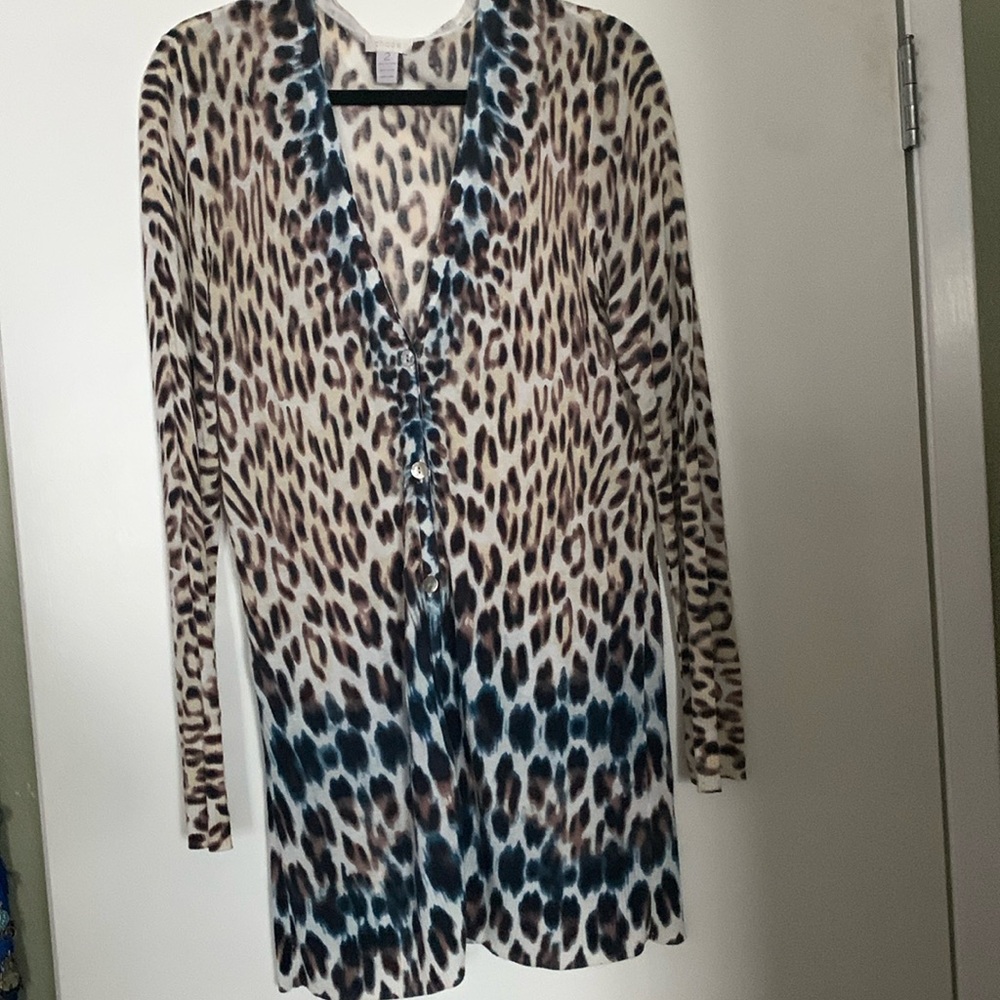 Chico’s Animal Print Light Weight Sweater